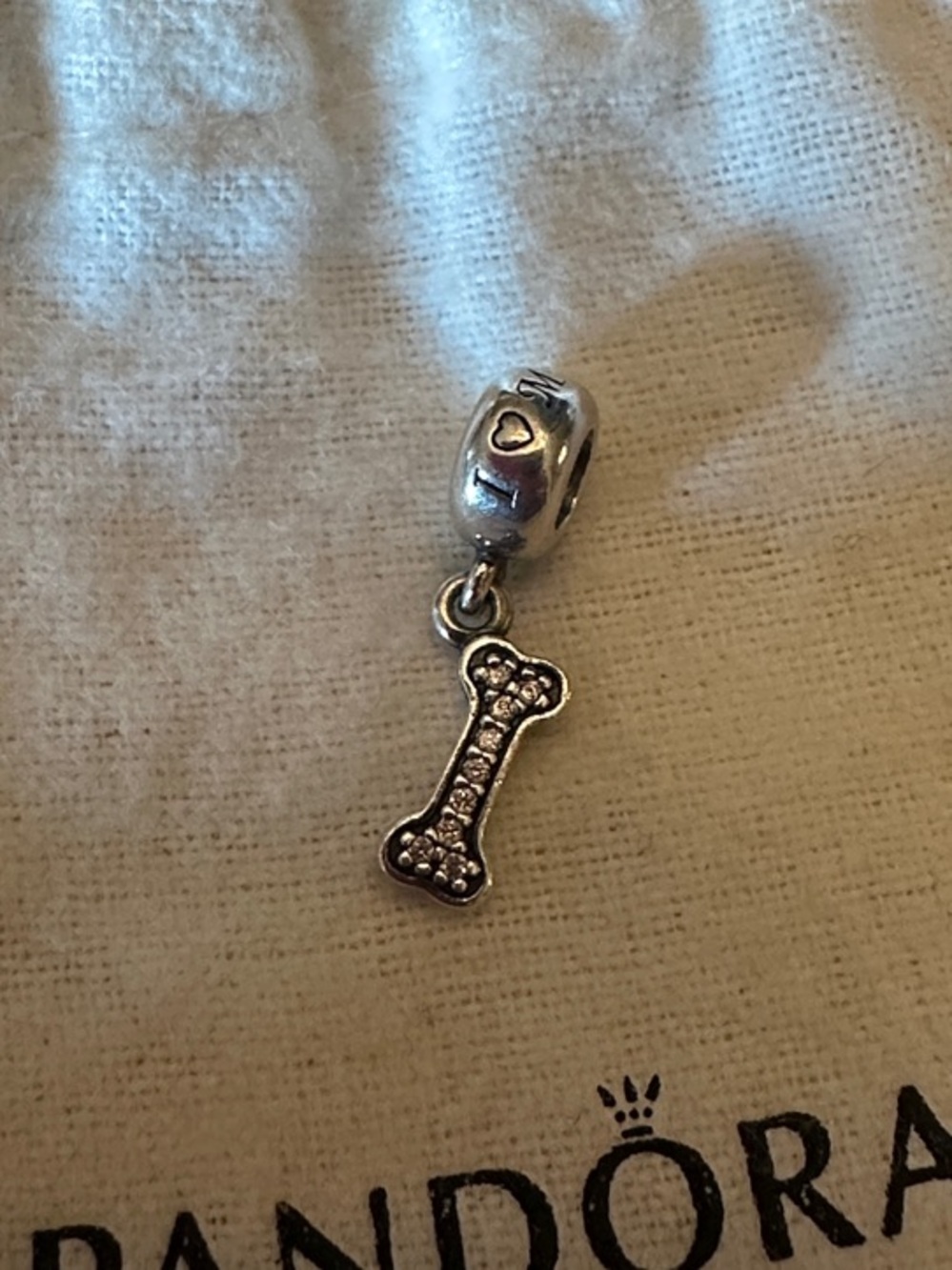 Pandora "I Love My Dog" dangle charm